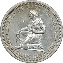 1893 Isabella Quarter. AU.