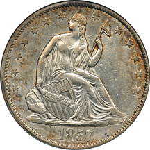 1857 ANACS AU-53.