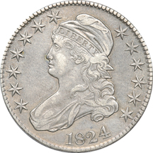 Five Capped Bust Lettered Edge Half Dollars.