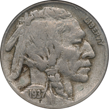 1937-D 3 Legged. NGC VF-25.