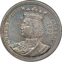 1893 Isabella Quarter. NGC MS-61.