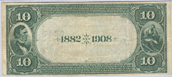 1882 $10.00. New Orleans, LA Charter# 5649 Date Back. PMG VF-25.