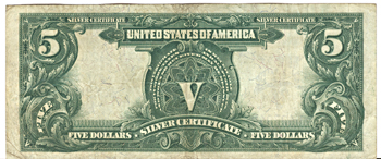 1899 $5.00 Star.  VF.