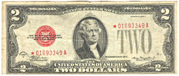 1928-C Star $2.00.  F.