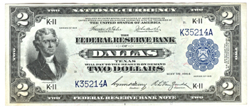 1918 $2.00 Dallas.  CU.