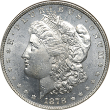 Five 1878 Morgan Silver Dollar Varieties. P-Mint.