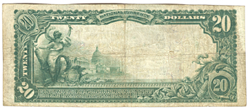 1902 $20.00. Hillsboro, IL Charter# 8006 Blue Seal. F.