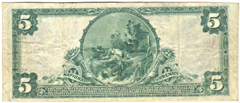 1902 $5.00. Galva, IL Charter# 2793 Blue Seal. F.