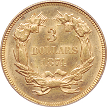 1874 PCGS MS-62.