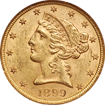 1899 ANACS MS-61.