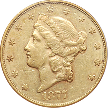 1877 PCGS AU-50.