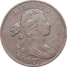 1803 Small Date, Small Fraction S-256, R-3. PCGS VF-35.