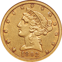 1892-CC ANACS XF-40.