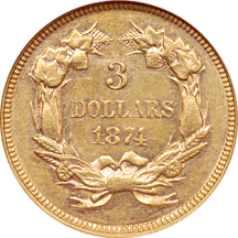 1874 NGC AU-58.