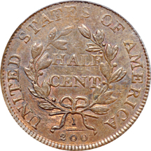 1806 Large 6 - Stems Cohen 4, R-1. PCGS AU-58.