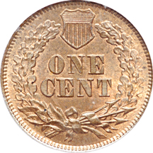 1864 Bronze w/ L. PCGS MS-64RB.