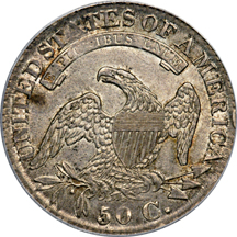 1827 Square Base 2 PCGS AU-50.