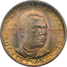 1946-S Booker T. Washington. PCGS MS-66.