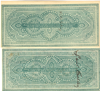 Two 1874 Missouri Issued Checks.