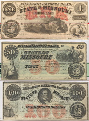 Four Missouri Defense Bonds.  PCGS