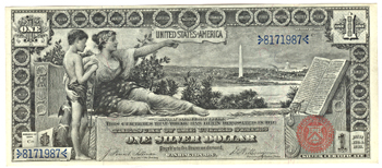 1896 $1.00.  XF.