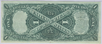 1880 $1.00.  Large Seal Red Numbers. PMG CHCU-64 EPQ.