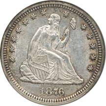 1876-CC NGC MS-61.