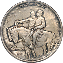 1925 Stone Mountain "ALA 103" Counterstamp. NGC MS-63.