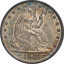 1854-O Arrows. NGC MS-61.