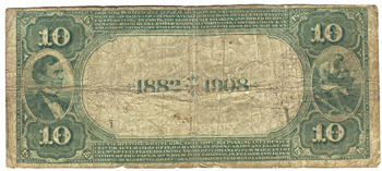 1882 $10.00. Cooper, TX Charter# 5533 Date Back. VG.