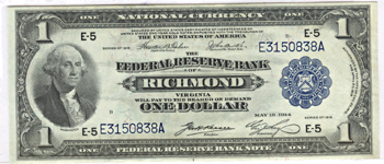 1918 $1.00 Richmond.  CGA GemCU-67.