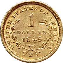 1849-D Open Wreath XF-45.