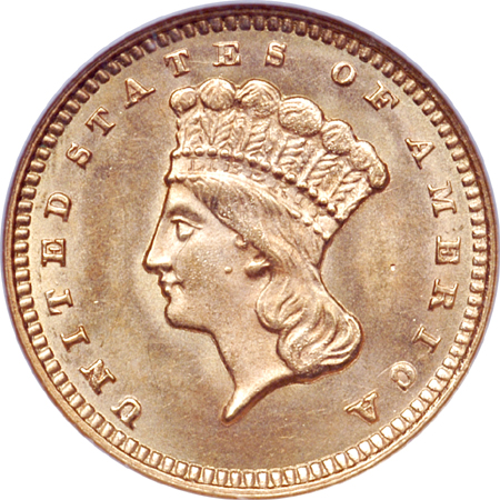 1873 Open 3. NGC MS-65.