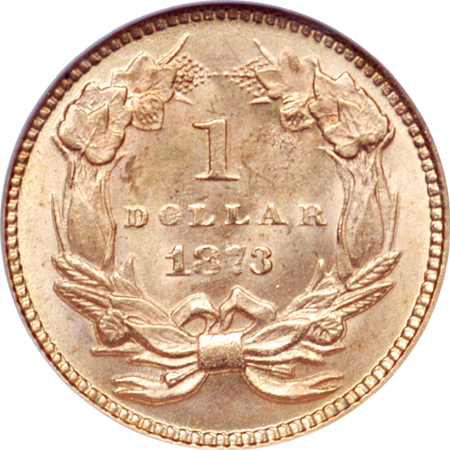 1873 Open 3. NGC MS-65.