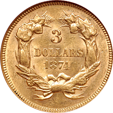 1874 NGC AU-58.