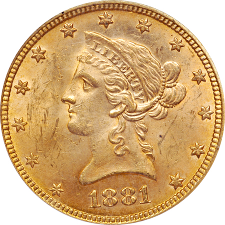 1881 PCGS MS-63. OGH.