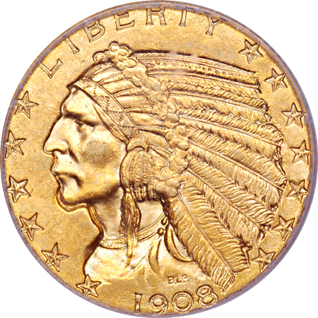 1908 PCGS MS-64 OGH.