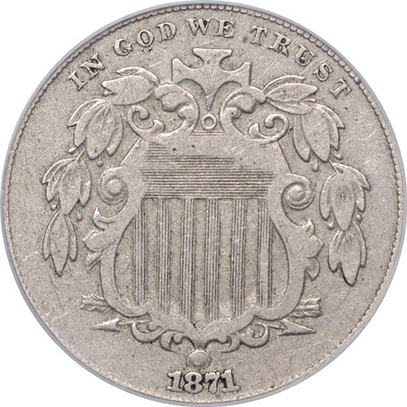 1871 PCGS VF-30.