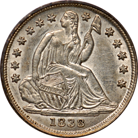 1838 No Drapery. PCGS MS-60.