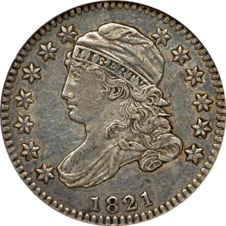 1821 Small Date JR-9 NGC AU-55.