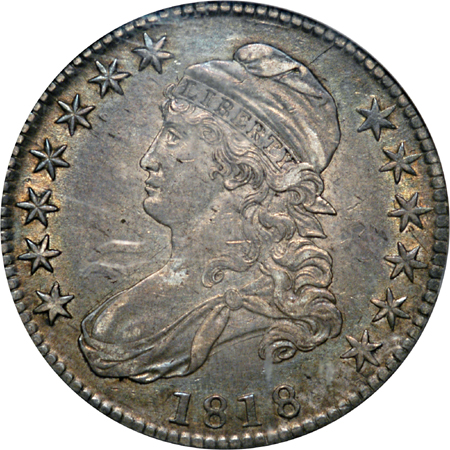 1818 O-107 NGC AU-53.