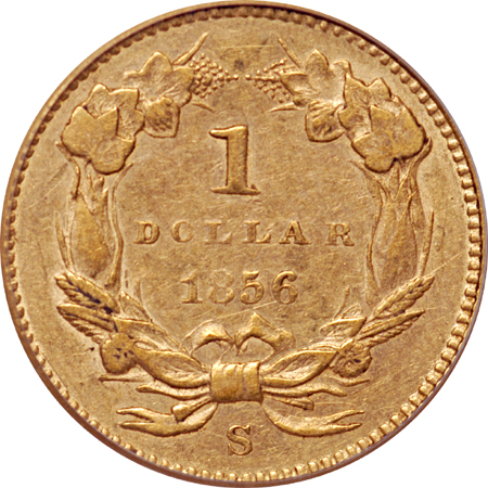 1856-S PCGS AU-53.