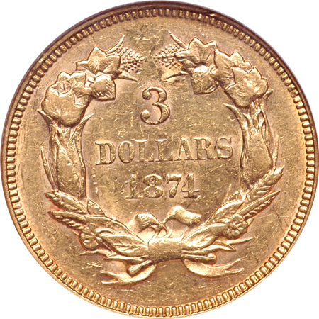 1874 NGC AU-58.