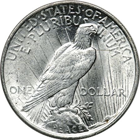 Roll of 1922 Peace Dollars.