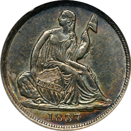 1837 No Stars ANACS AU-50.