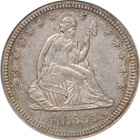 1855 Arrows. NGC AU-55.