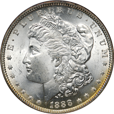 1888 VAM 11a, and 1889 Struck Through Reverse. NGC MS-64.