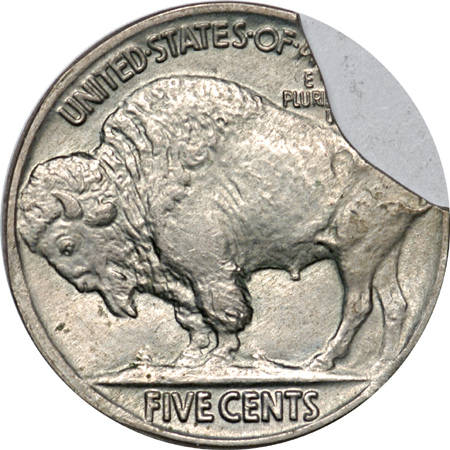 1935 Clip Error Buffalo Nickel. MS-60+