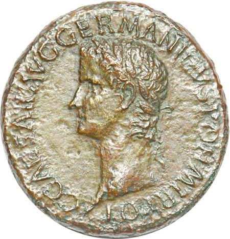 Sestertius of the Roman Emperor Caligula.