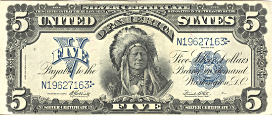 1899 $5.00.  XF.